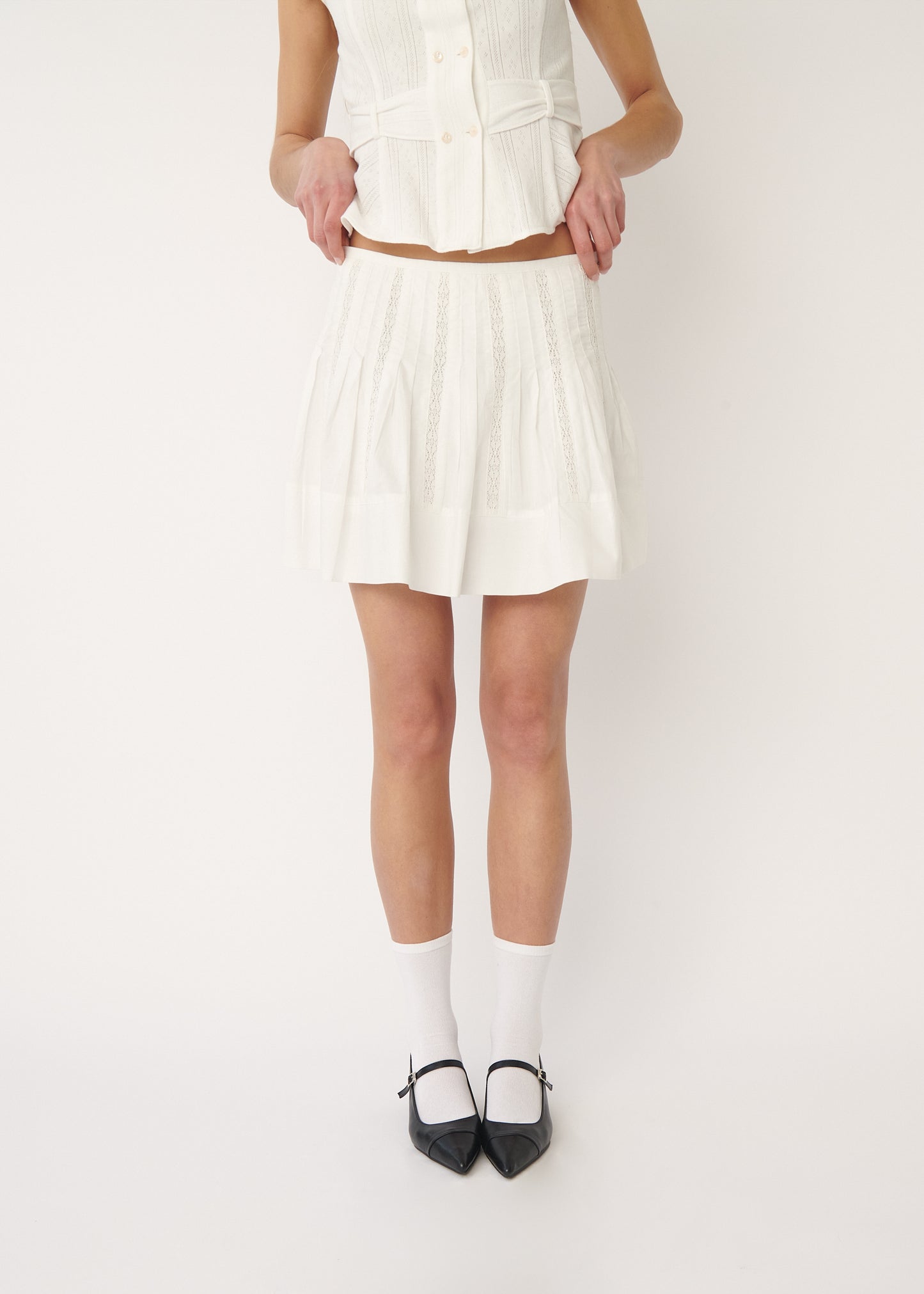 Diane Lace Skirt | White Cotton