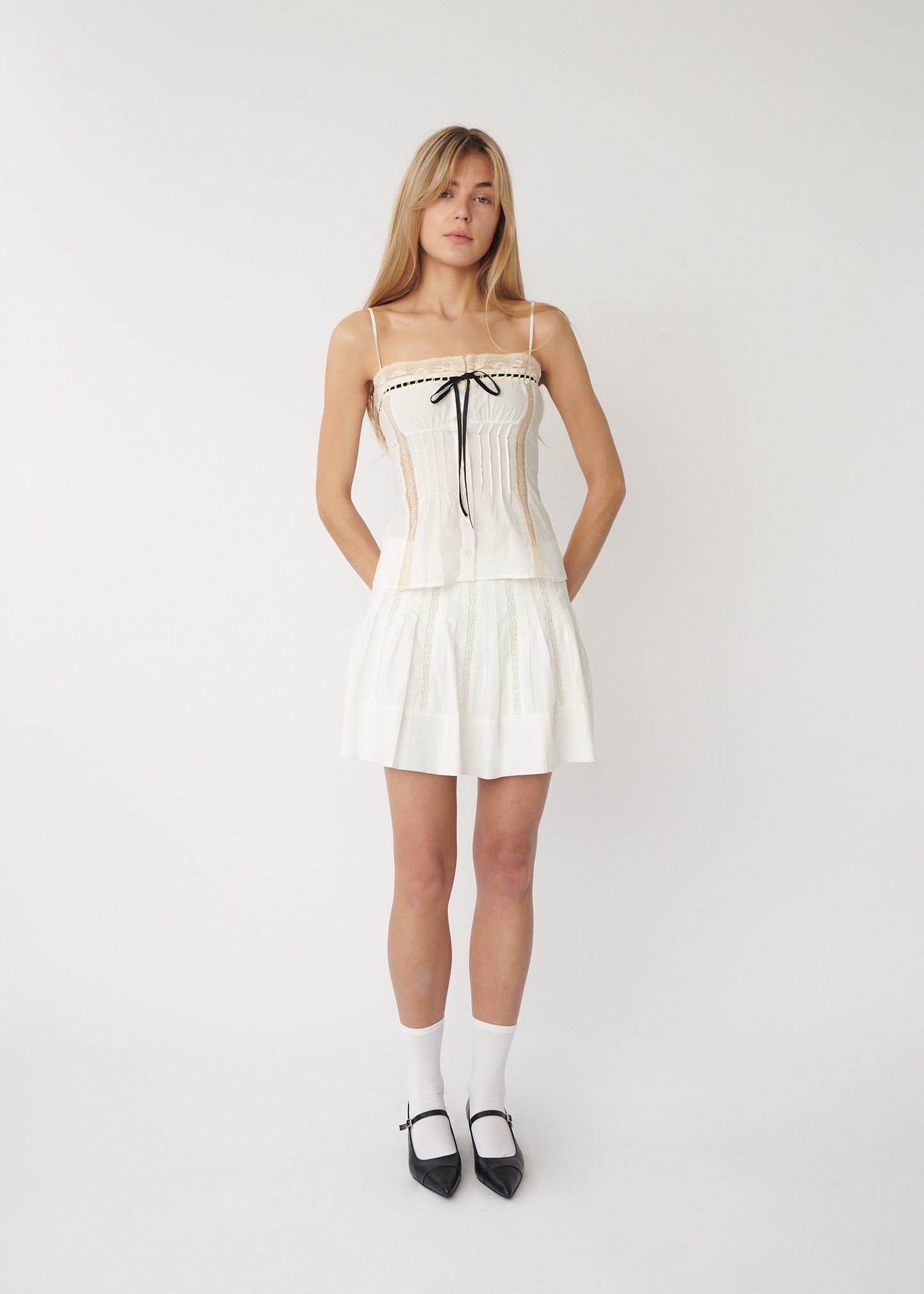 Diane Lace Skirt | Black Cotton