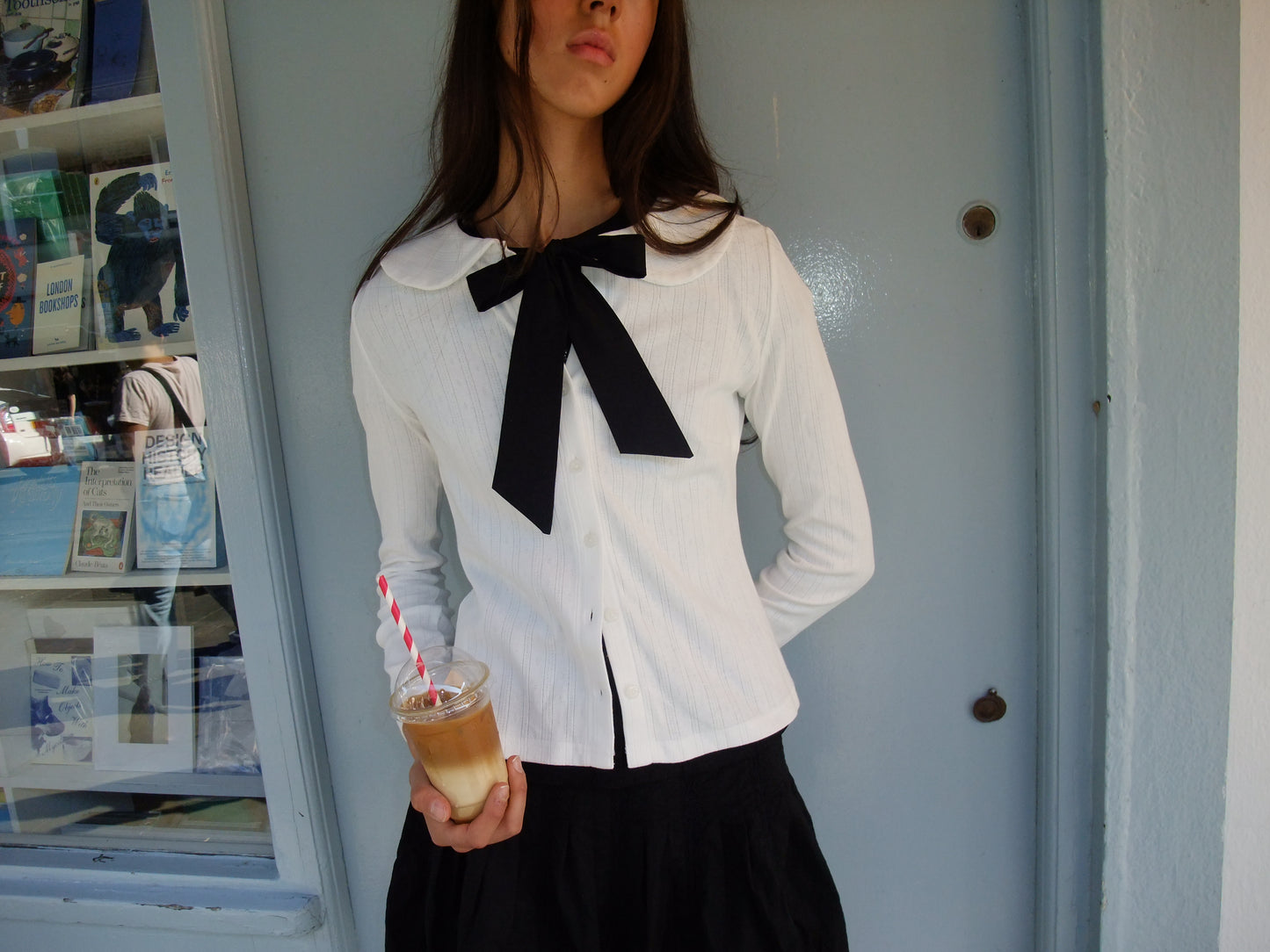 Nora Cardigan | Black Pointelle