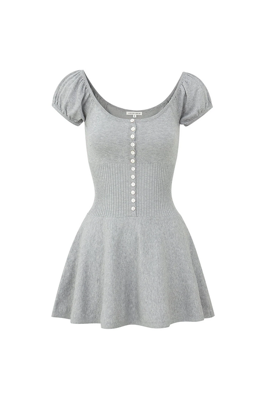 Lise Knit Mini Dress | Heather Grey