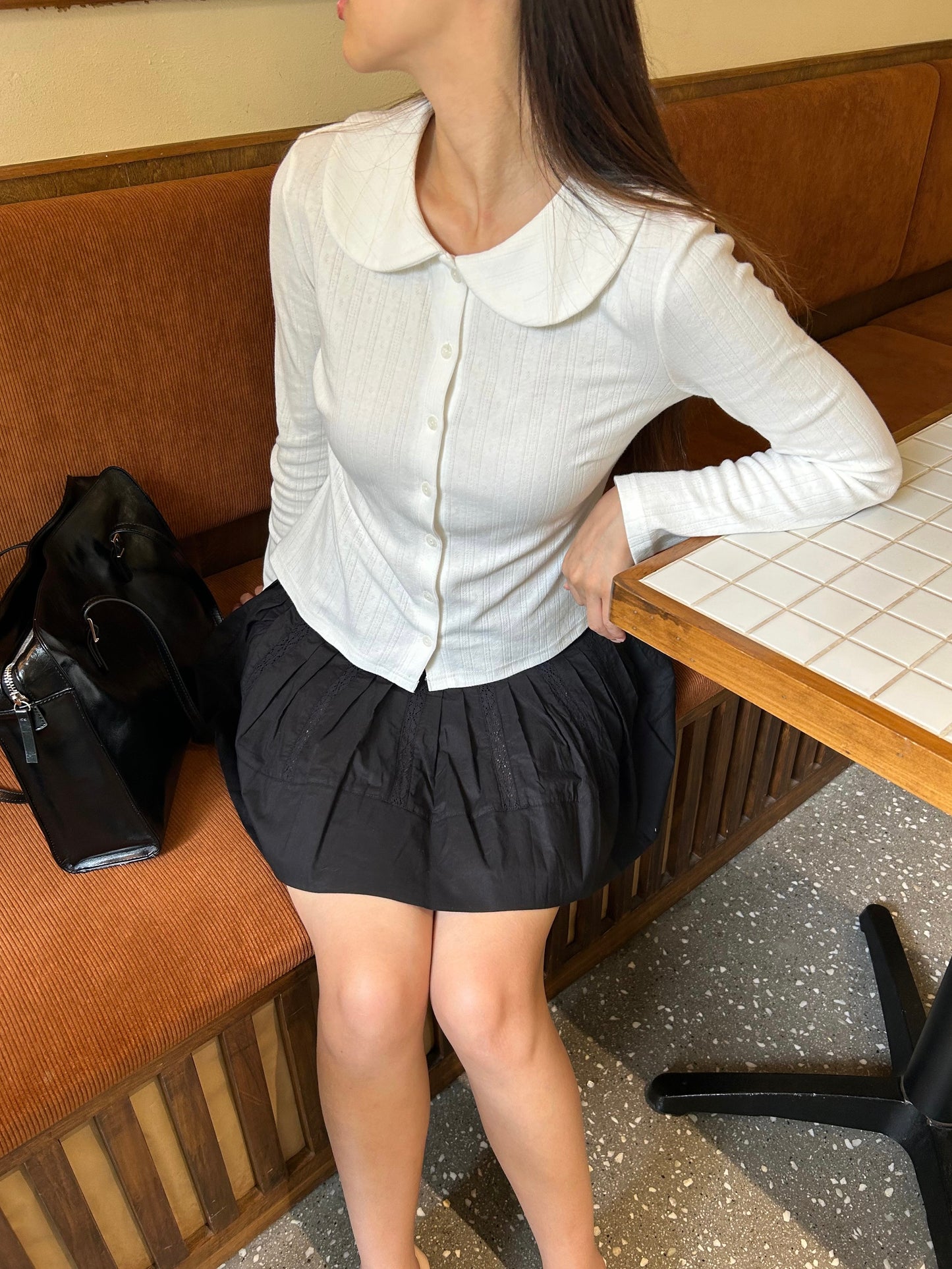 Nora Cardigan | White Pointelle