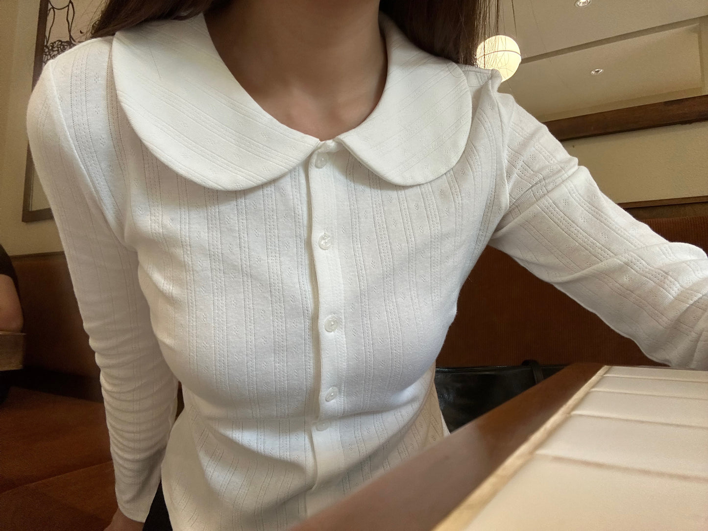 Nora Cardigan | White Pointelle