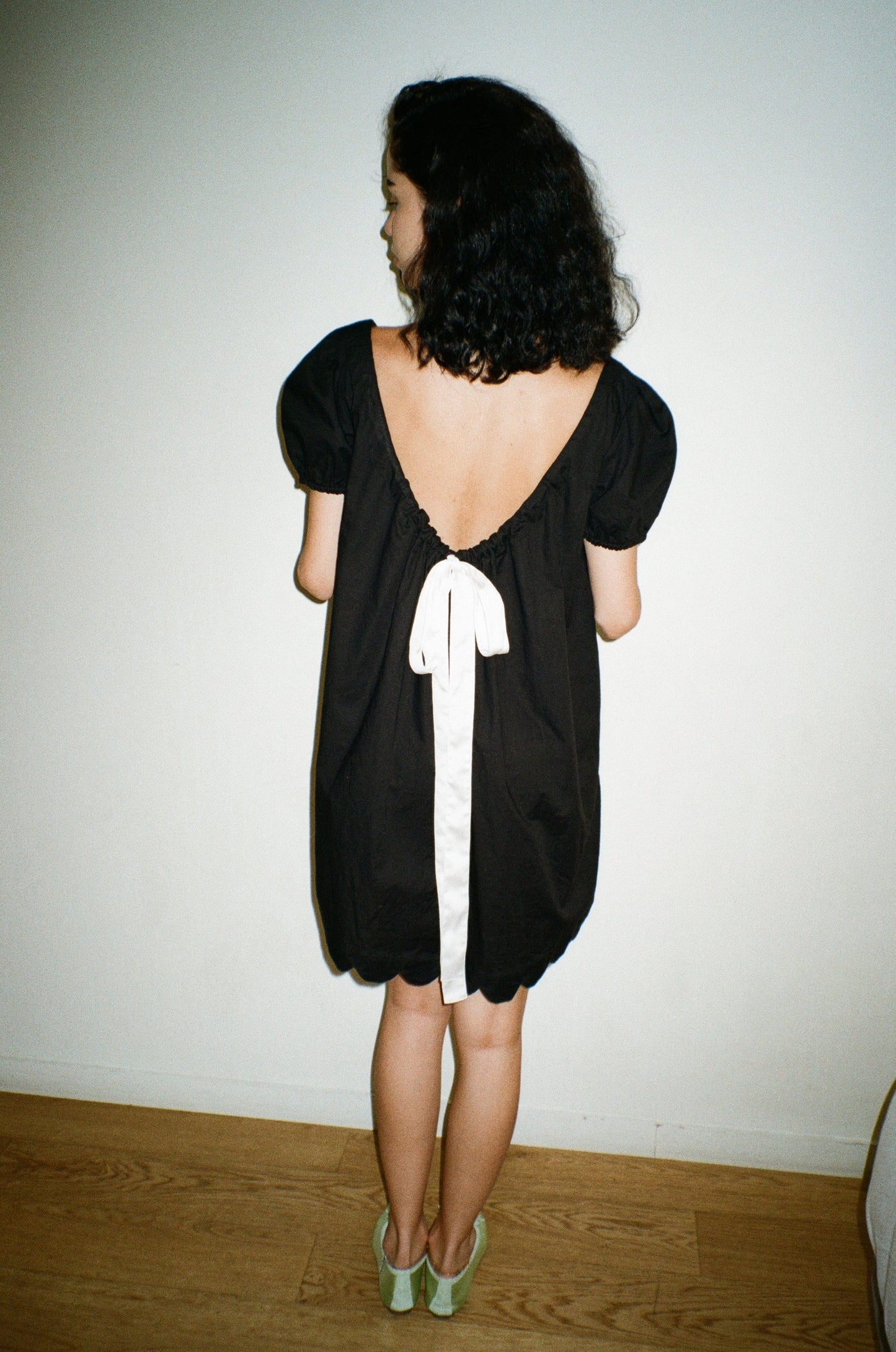Hilma Dress | Black Cotton Linen