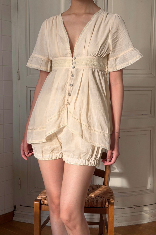 Alice Bloomers | Beige Cotton