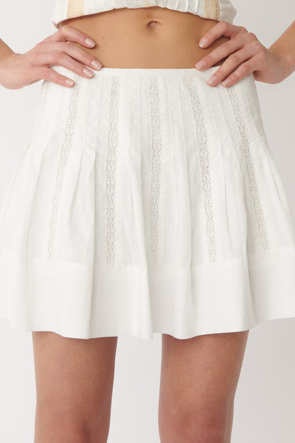 Diane Lace Skirt | White Cotton