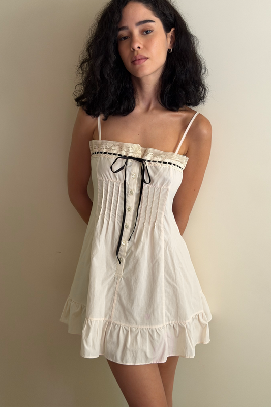 Minnie Slip Dress | White Cotton