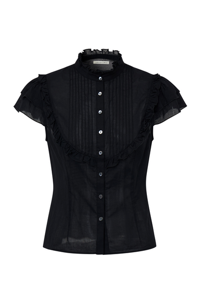 Tove blouse | Black Cotton