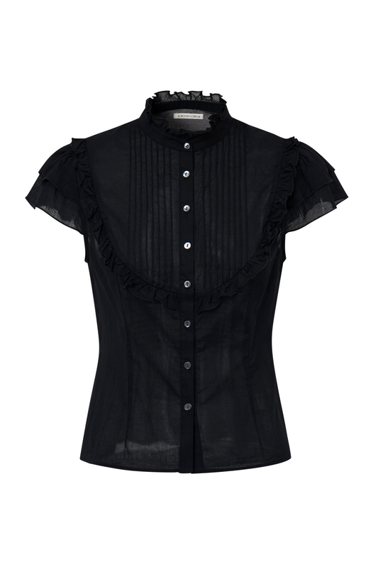 Tove blouse | Black Cotton