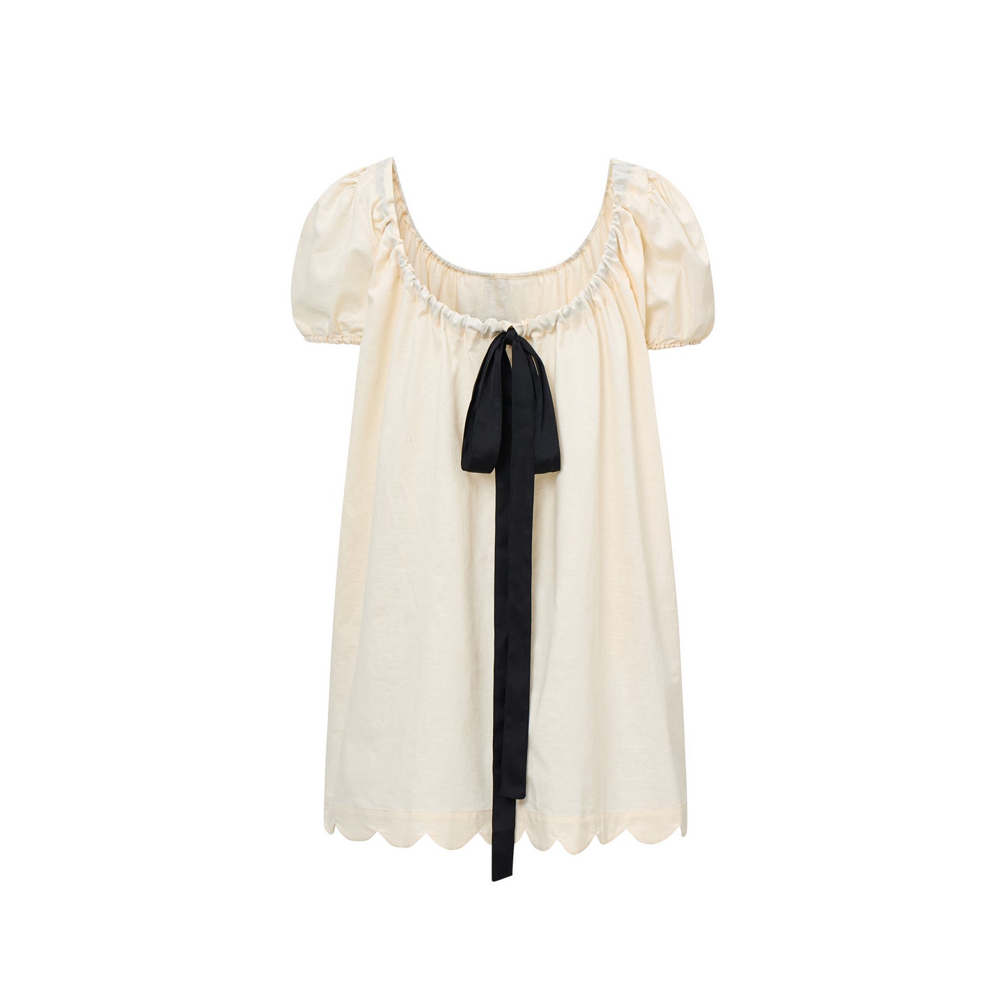 Hilma Dress | Beige Cotton Linen