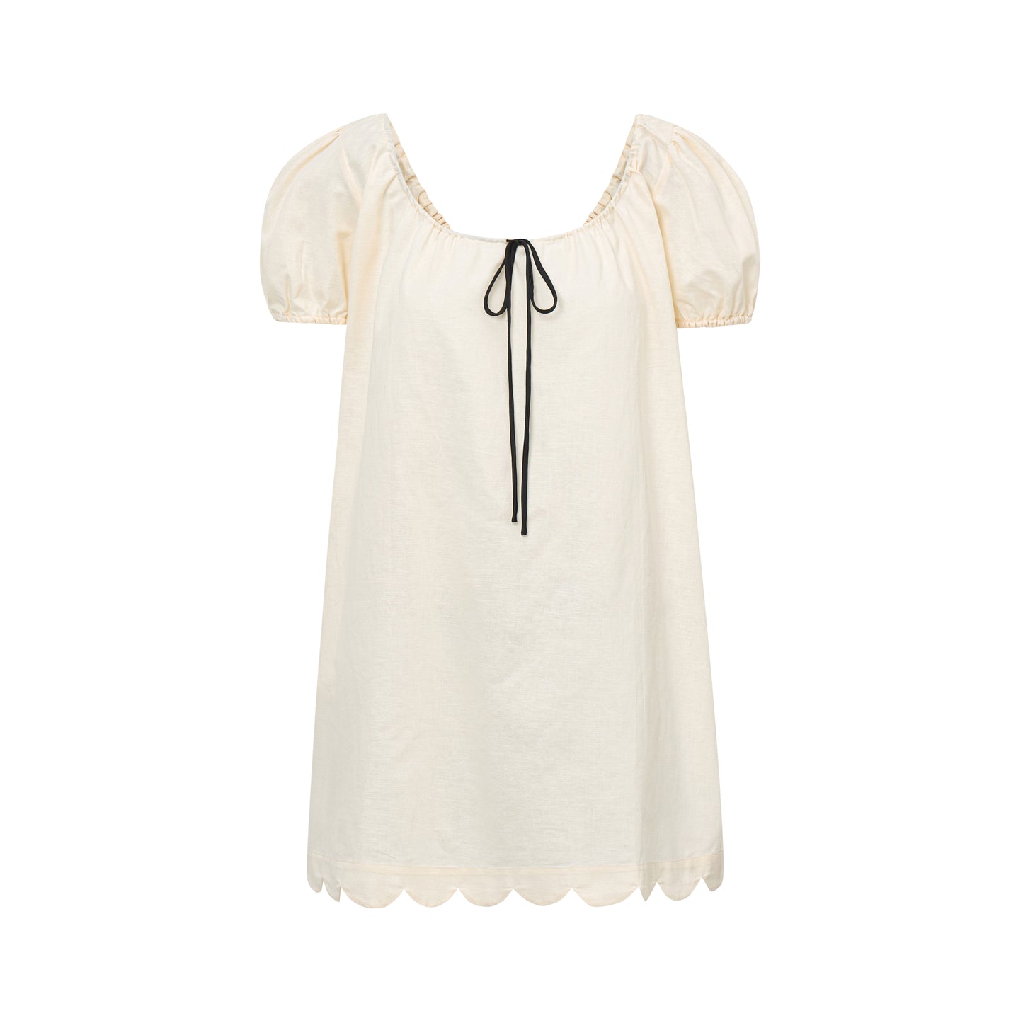Hilma Dress | Beige Cotton Linen
