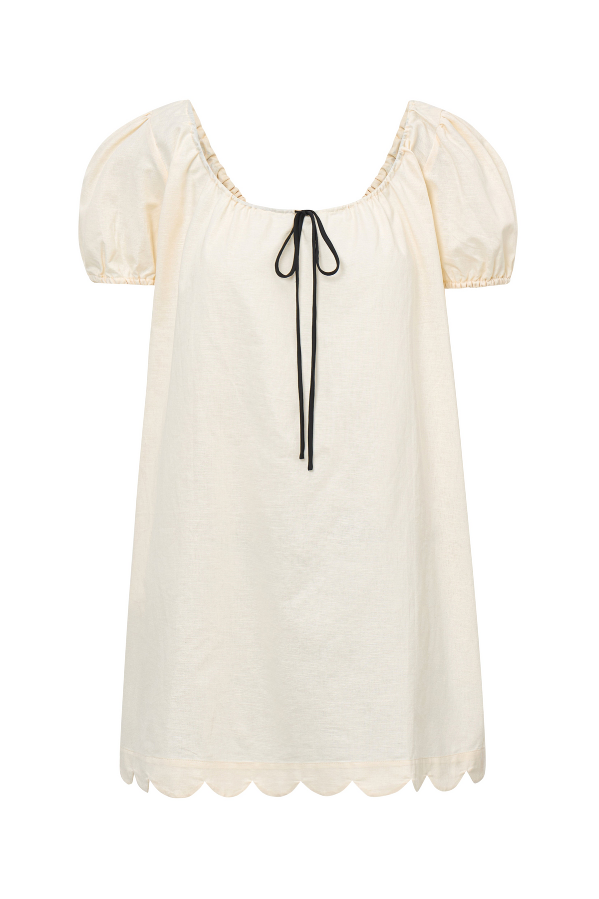 Hilma Dress | Beige Cotton Linen