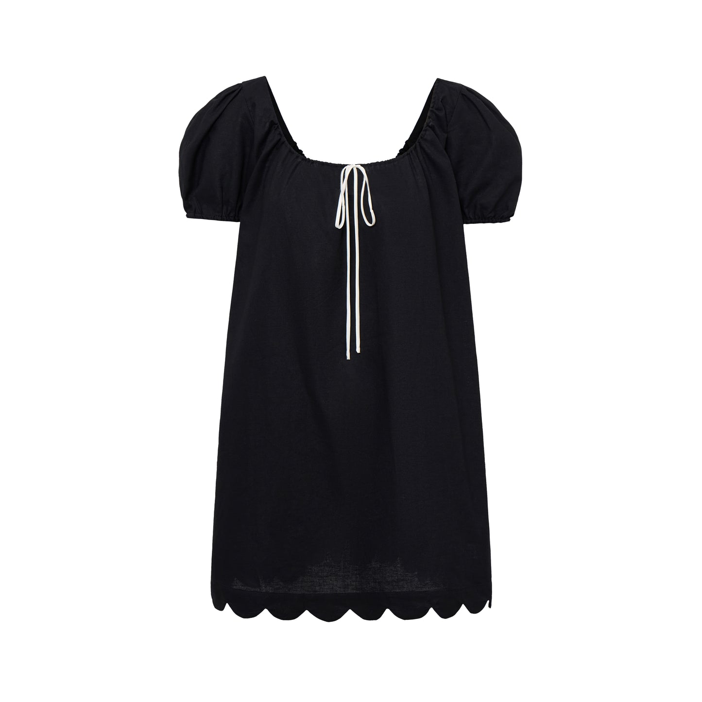 Hilma Dress | Black Cotton Linen