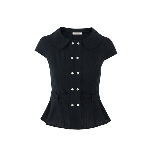 Sample Sale | Virginia Blouse | Black Cotton