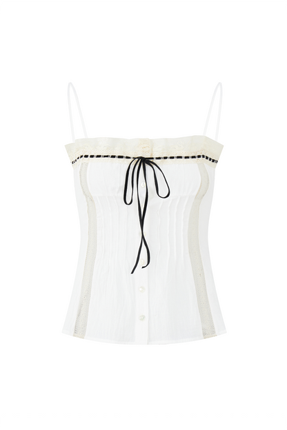 Minnie Lace Cami | White Cotton