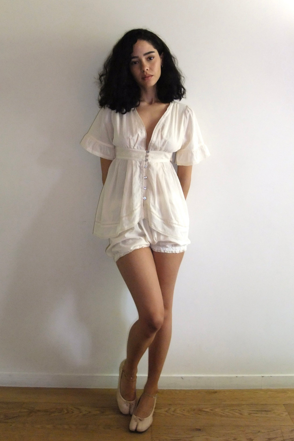 Alice Bloomers | Beige Cotton