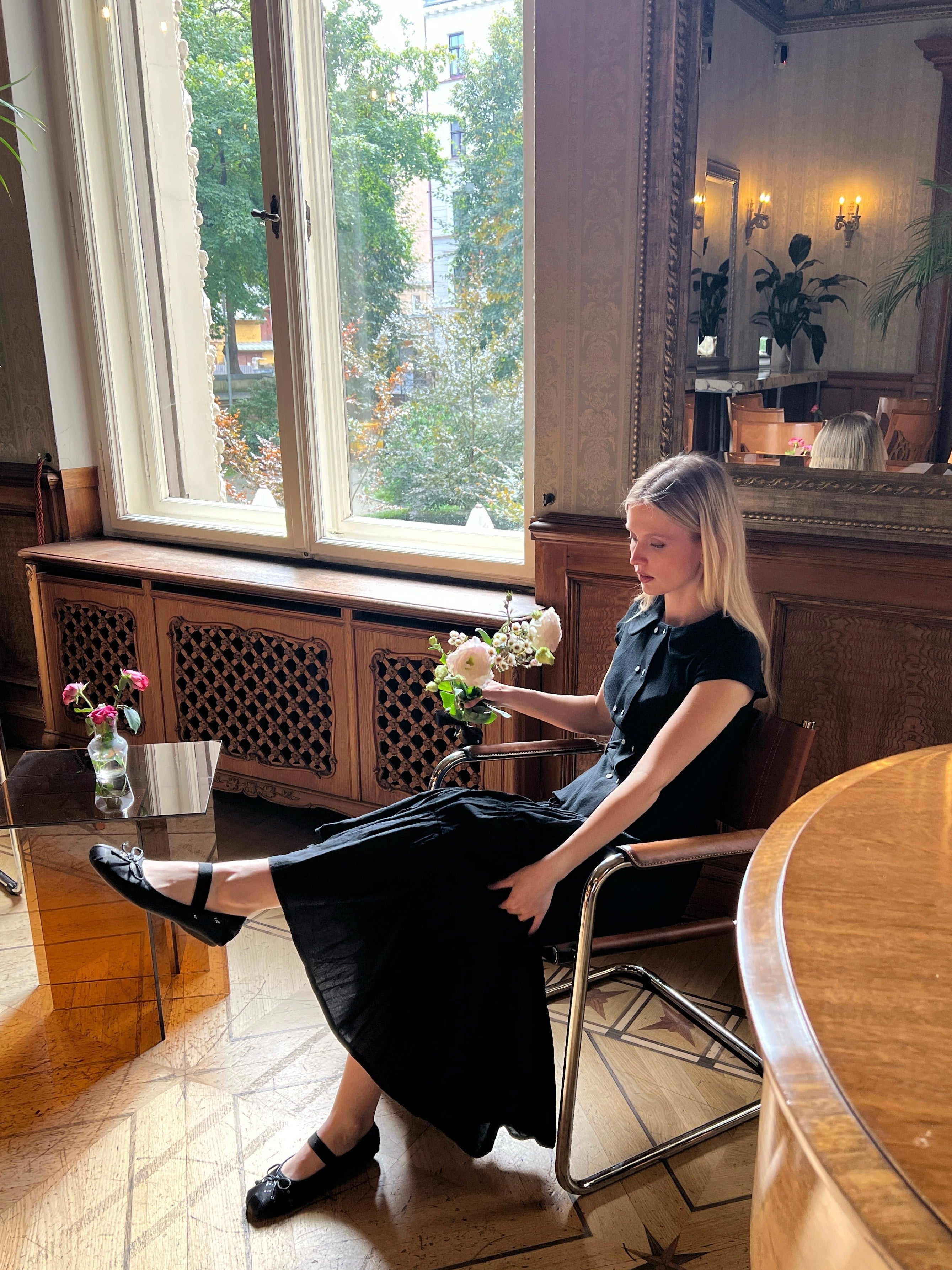 Virginia Blouse | Black Pointelle – A ROOM LONDON