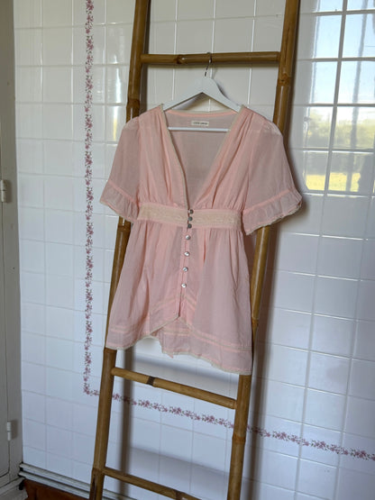 Alice Lace Blouse | Peach Cotton