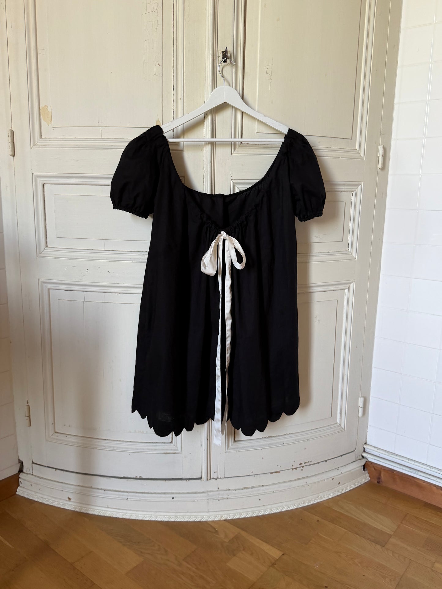 Hilma Dress | Black Cotton Linen