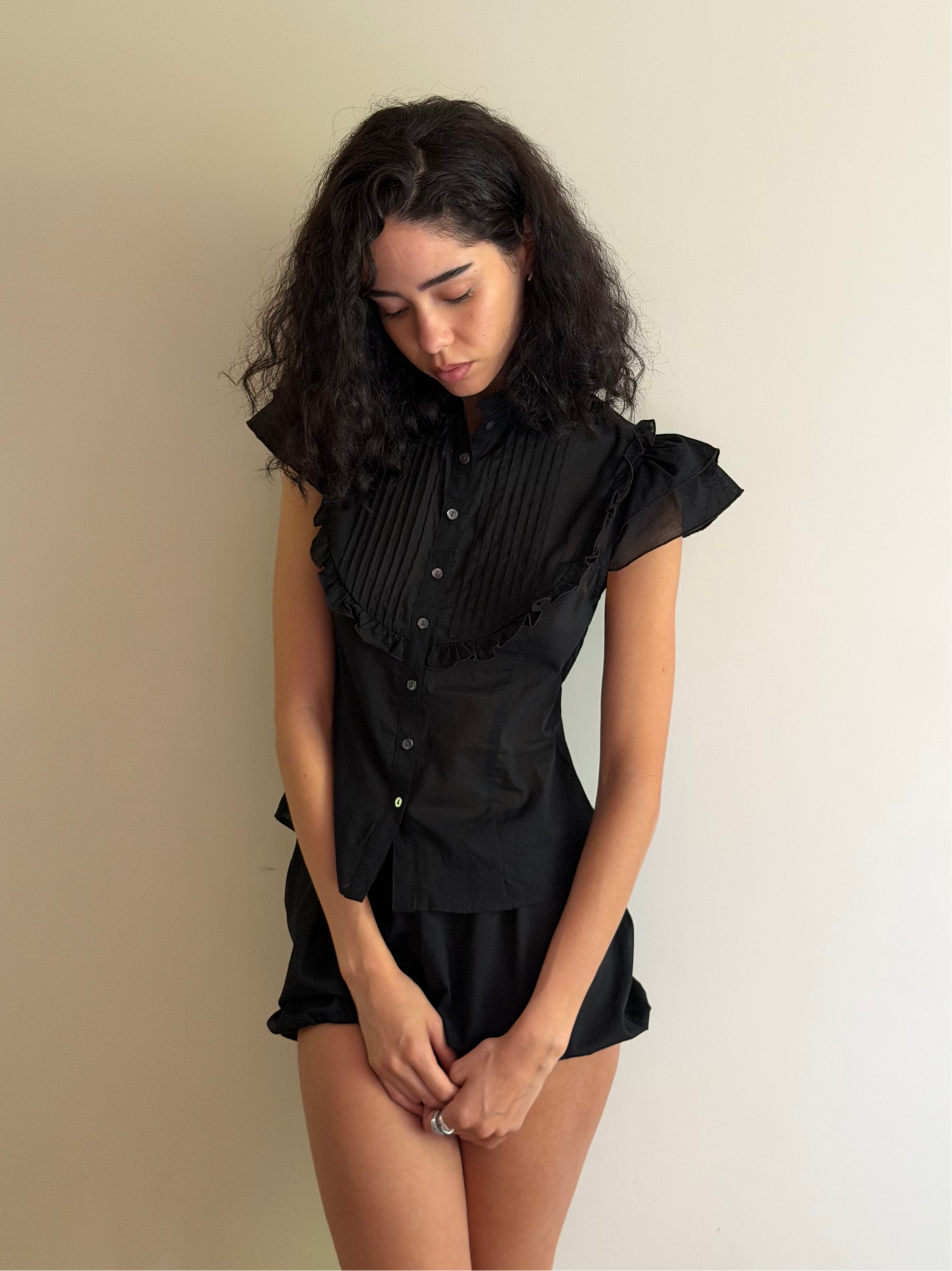 Tove blouse | Black Cotton