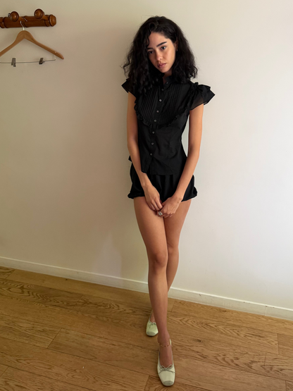 Tove blouse | Black Cotton