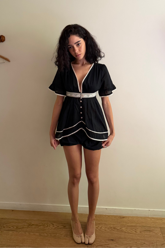 Alice Bloomers | Black Cotton