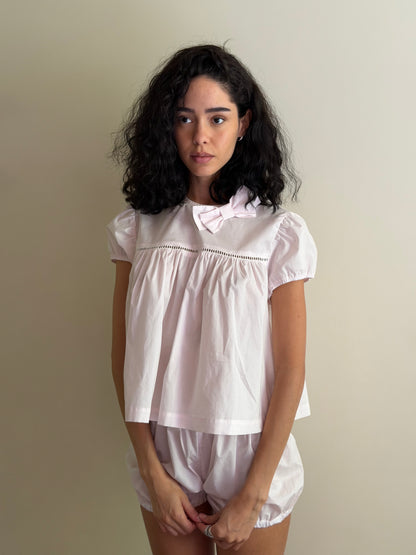 Momo Blouse | Barely Pink Cotton