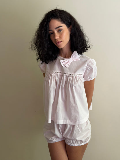 Momo Blouse | Barely Pink Cotton