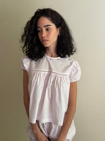 Momo Blouse | Barely Pink Cotton