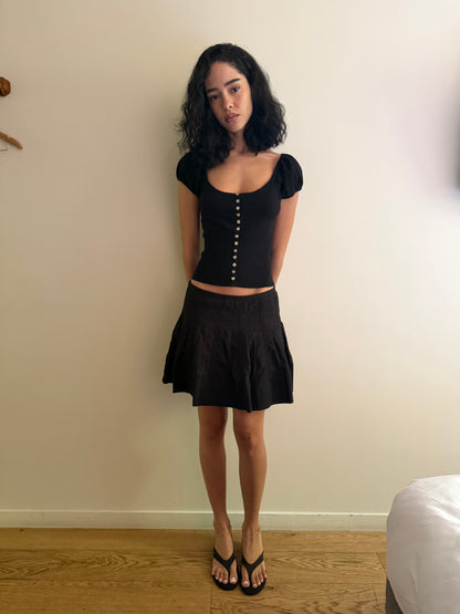 Lise Knit Top | Black