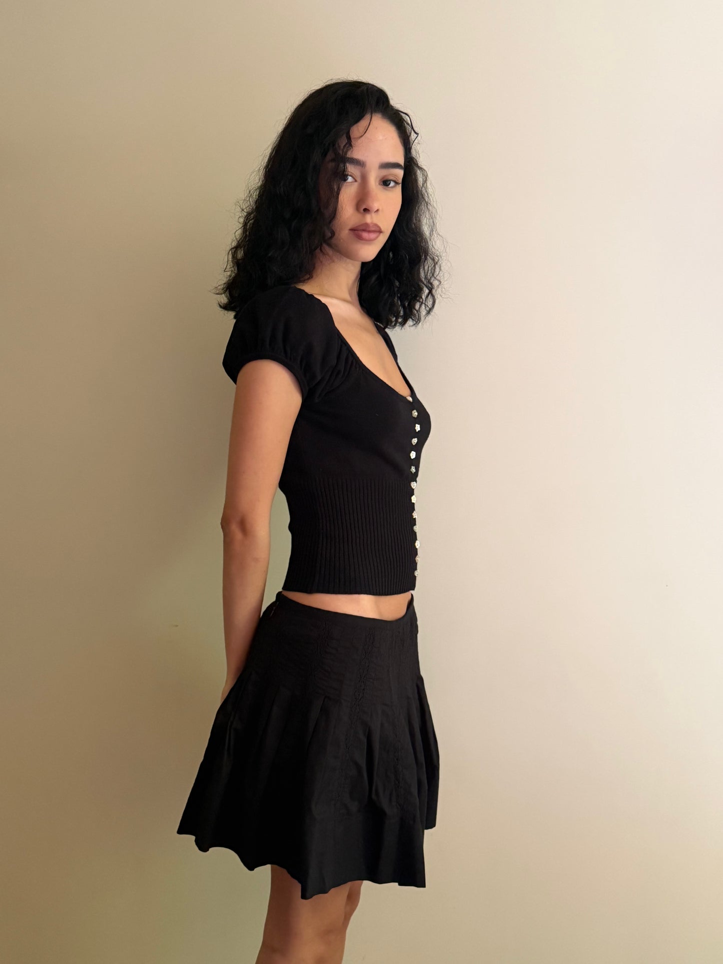 Lise Knit Top | Black