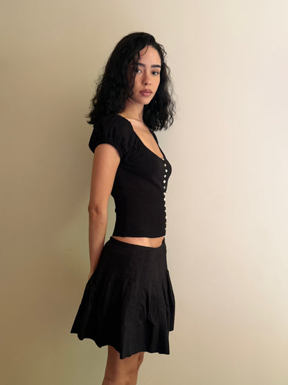 Lise Knit Top | Black