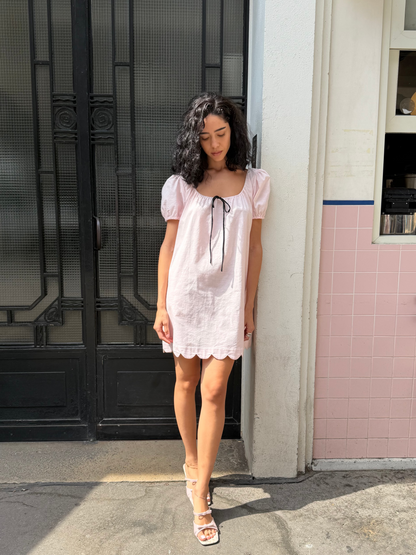 Hilma Dress | Rose Cotton Linen