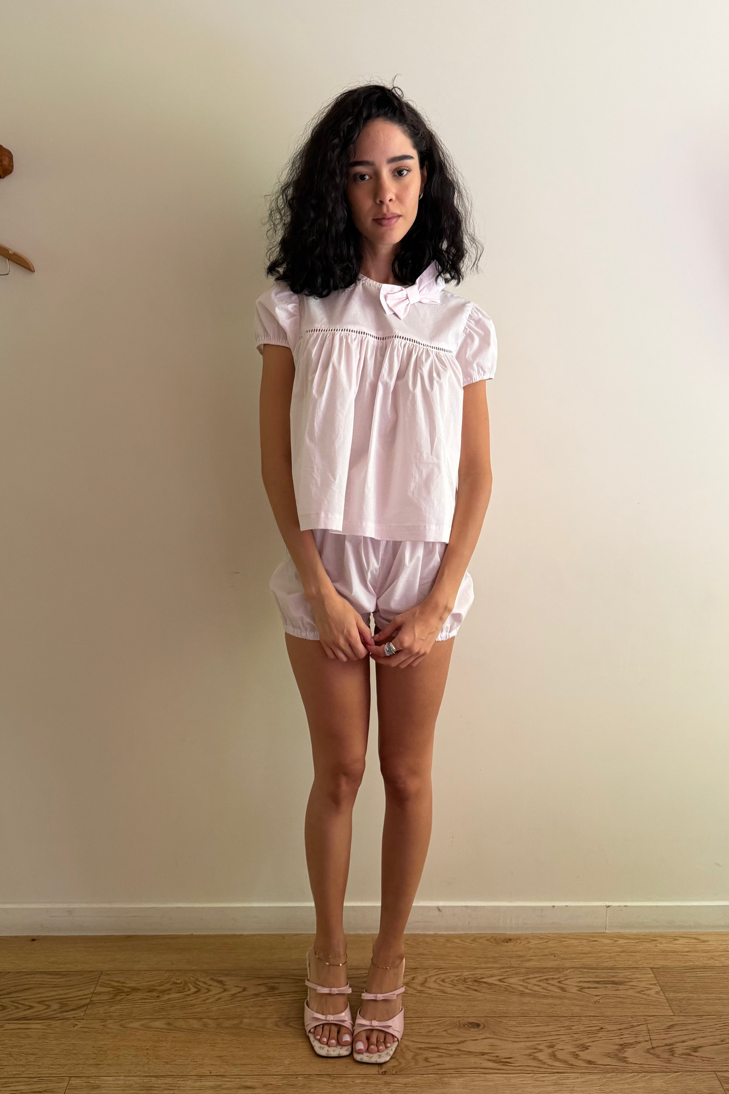 Momo Blouse | Barely Pink Cotton
