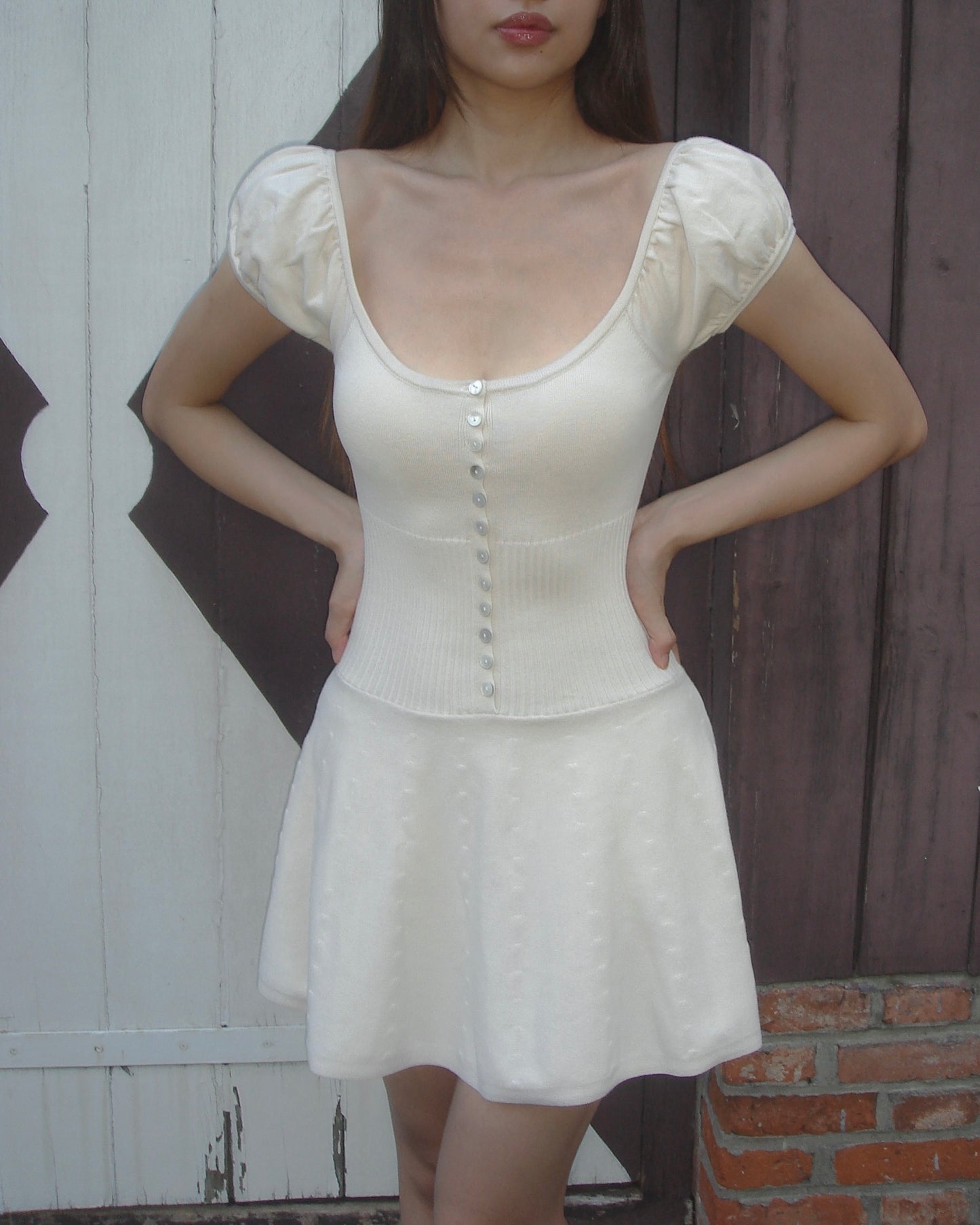 Lise Knit Mini Dress | Oatmeal