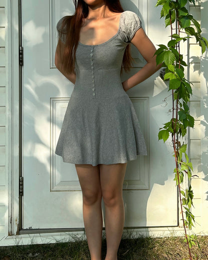 Lise Knit Mini Dress | Heather Grey