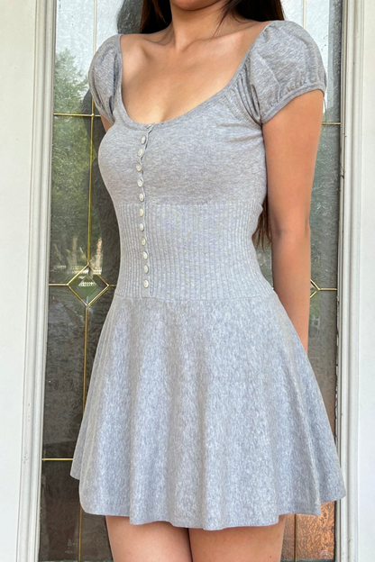 Lise Knit Mini Dress | Heather Grey