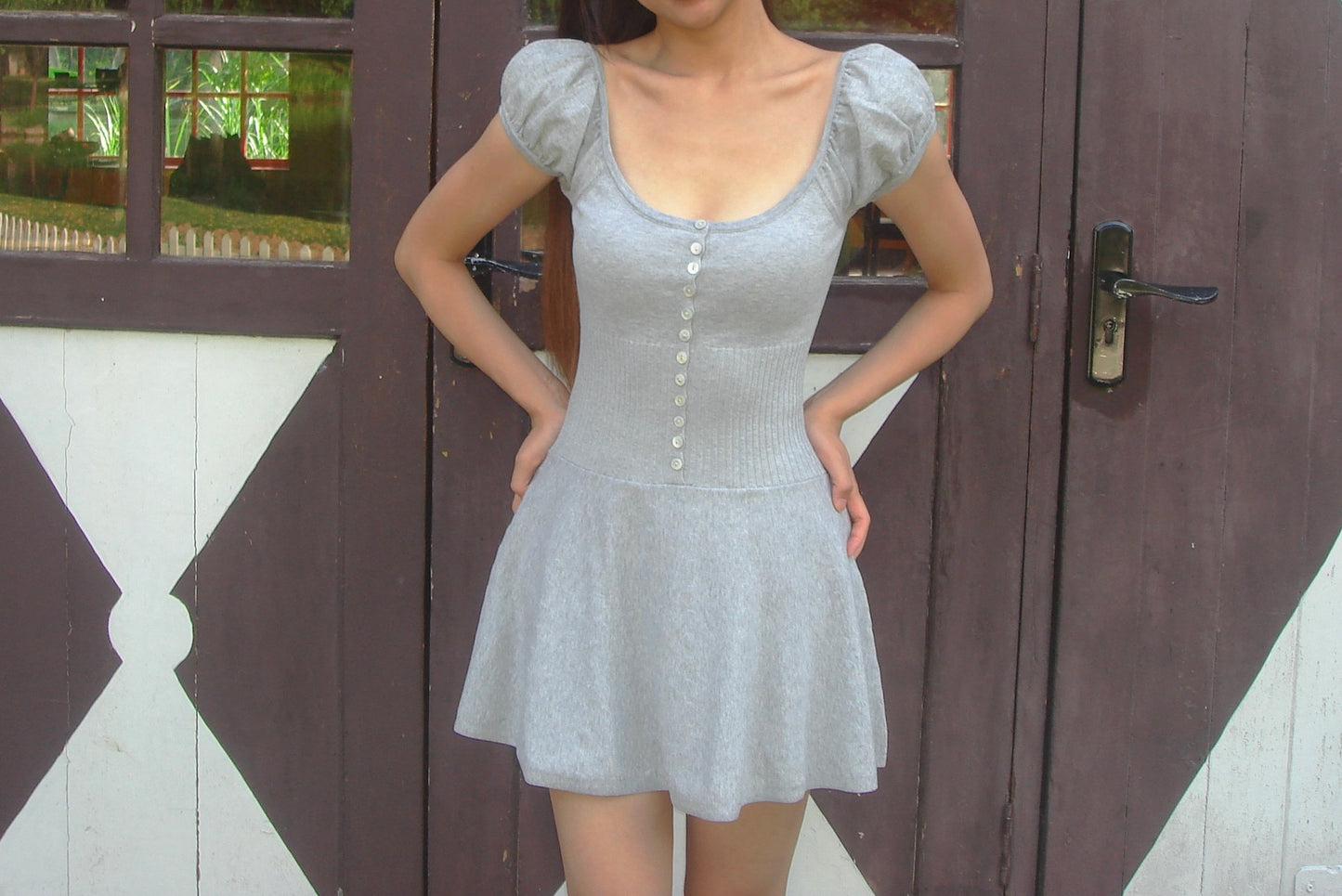 Lise Knit Mini Dress | Heather Grey