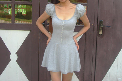 Lise Knit Mini Dress | Heather Grey