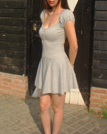 Lise Knit Mini Dress | Heather Grey