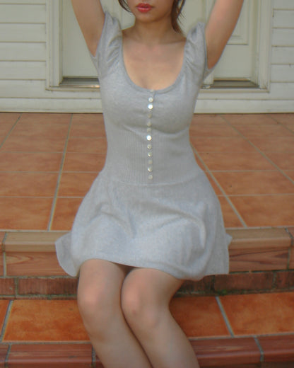 Lise Knit Mini Dress | Heather Grey