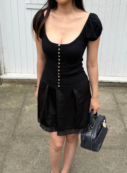 Lise Knit Top | Black