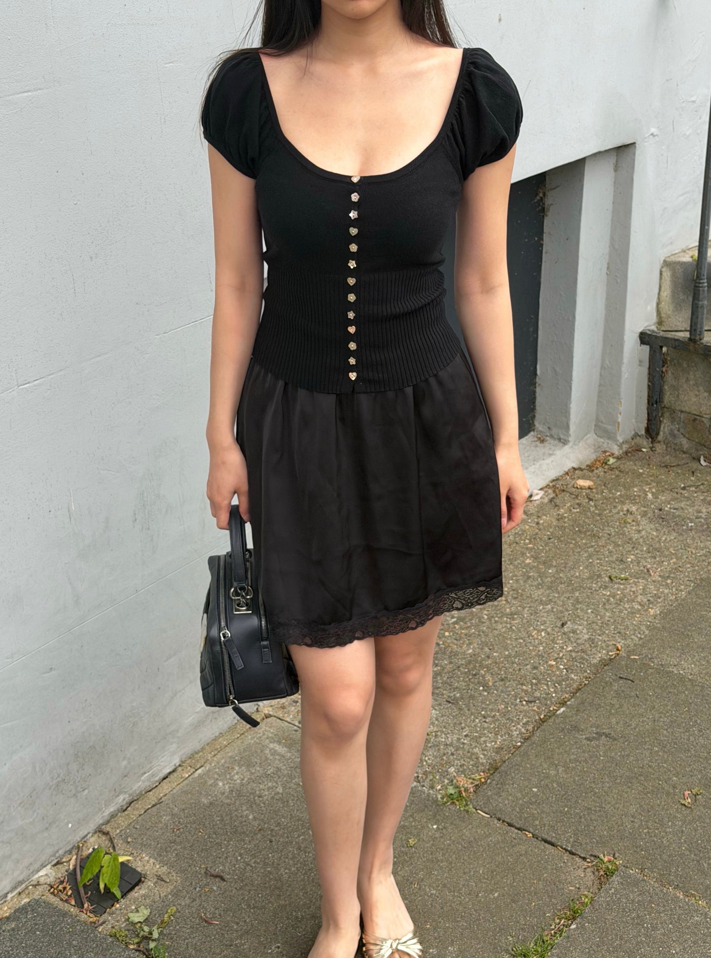Lise Knit Top | Black