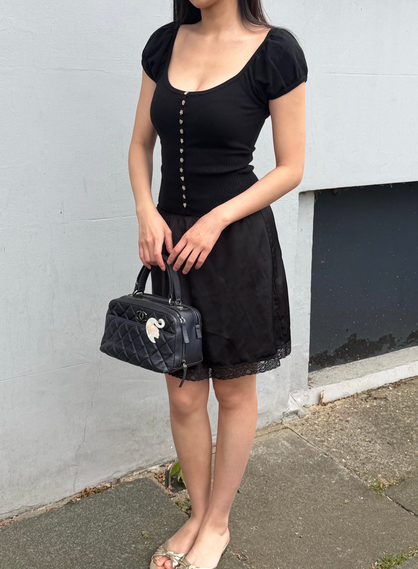 Lise Knit Top | Black