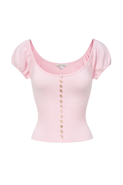 Lise Knit Top | Sakura Pink