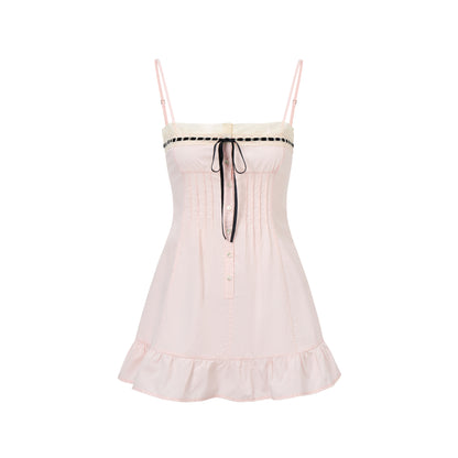 Minnie Slip Dress | Pastel Pink Cotton