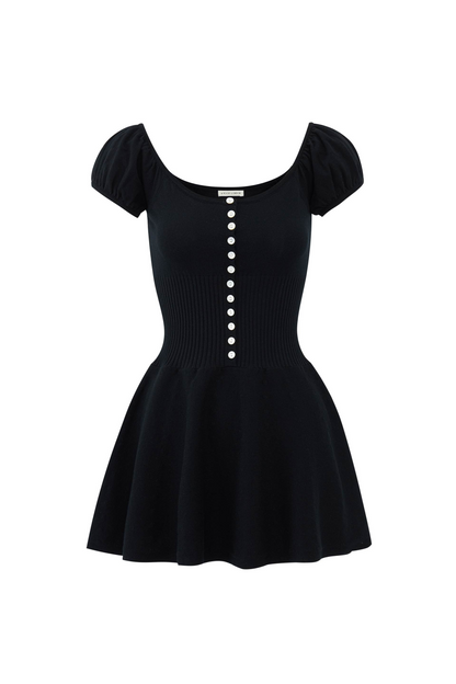 Lise Knit Mini Dress | Black