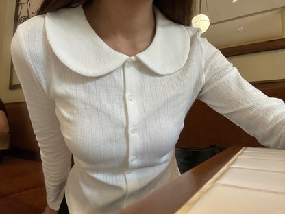 Nora Cardigan | White Pointelle
