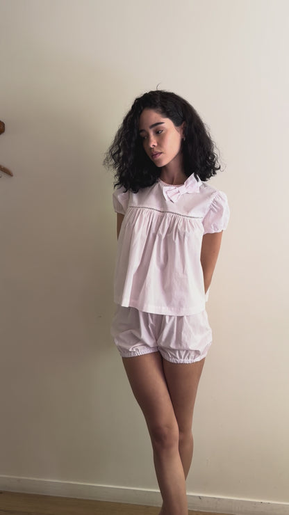 Momo Blouse | Barely Pink Cotton